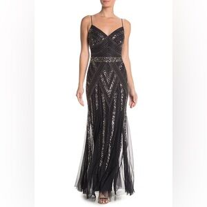 MARINA
Beaded Gown In Gun
